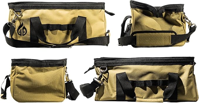 Grill Tool Bag 18 Inch with Adjustable Divider - Premium BBQ Accessory Storage Case for Blackstone Griddle Tools, Heavy-Duty Wipe Clean Canvas, Tailgating, Trunk, Camping Organizer - Gifts for Men