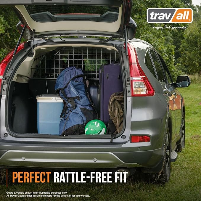 TRAVALL Compatible with Subaru Forester (2021-2024) Dog Car Barrier Guard Custom Fit Heavy Duty Steel Mesh Trunk Divider Safety Travel Premium Luggage Cargo Barrier Backseat Protection
