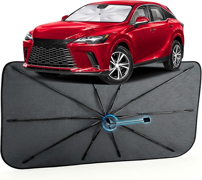 Car Windshield Sun Shade for Lexus RX 2023-2026 –[Reflective Coated Fabric] Sunshade Umbrella for Front Window, Car Shades Sun Visor Keep Car Cool and Protects Interior, 1:1 Exact Fit