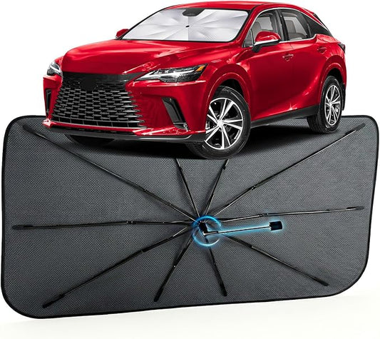 Car Windshield Sun Shade for Lexus RX 2023-2026 –[Reflective Coated Fabric] Sunshade Umbrella for Front Window, Car Shades Sun Visor Keep Car Cool and Protects Interior, 1:1 Exact Fit