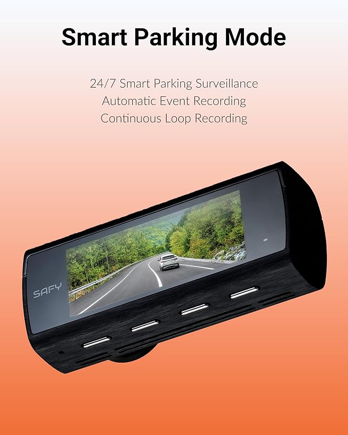 BlackVue SAFY9 2CH 64GB Dashcam - 4K+1080P Dash Cam Front and Rear, HDR Front, AI Night Vision, SD Card Included, Wi-Fi, GPS, 24-Hour Parking Guard, LCD Display