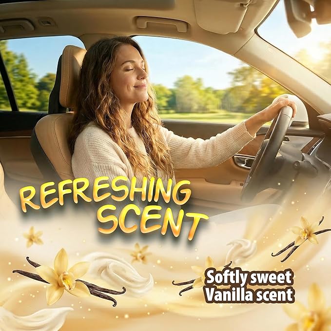 Little Pup 96602-6PK Vanilla Scent, Car Air Freshener, Clips to A/C Air Vent, Alcohol-Free Fragrance Oil, Non-Hazardous and Non-Toxic Plastic, Set of 6
