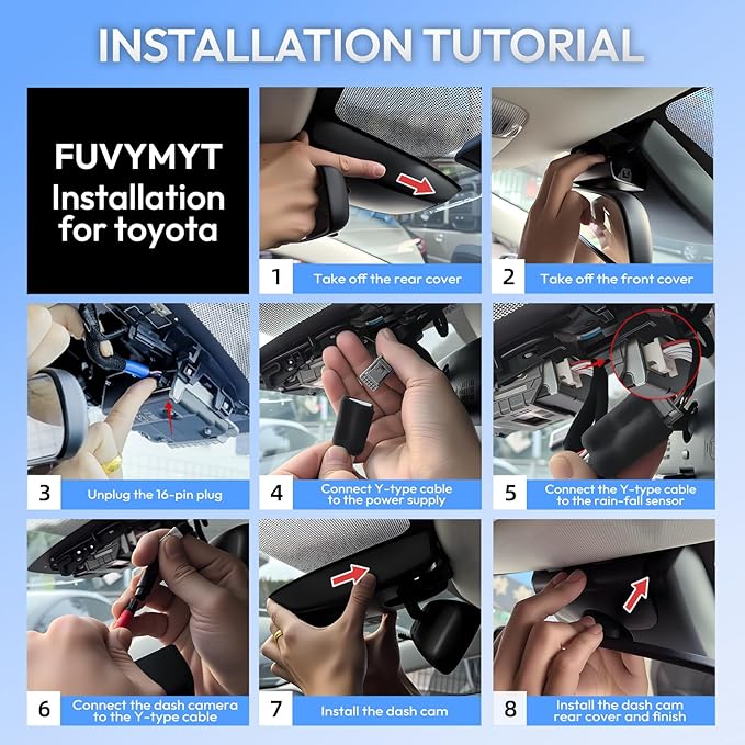 Front 4K & Rear 1080P Dash Cam for Toyota Camry 2025 2026,Hybrid LE SE XSE XLE,Easy Installation,OEM Style,Collision Detection,Loop Recording,WiFi & App,128G Card