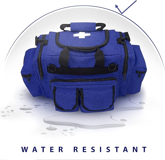 ASA TECHMED First Aid Responder EMS Emergency Medical Trauma Bag Deluxe, Blue