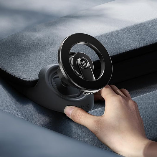 YONZEE Magnetic Phone Mount for Tesla Model Y Juniper 2024-2026 & Model 3 Highland, Dashboard Hidden Design, 360° Rotatable Car Holder, Stable Anti-Shake Mount, Does Not Block View, Easy to Install