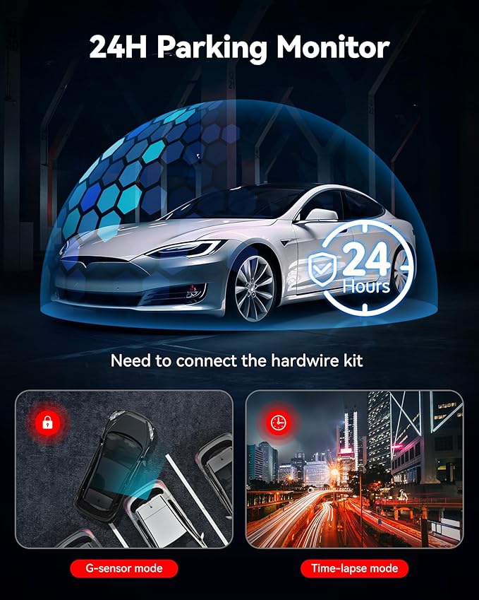 REDTIGER F7N Plus 4K Dual Dash Cam Front and Rear, STARVIS 2 Sensor, 128GB Card Included, 5.8GHz WiFi-20MB/s Fast Downloads, Dash Camera for Cars with GPS, HDR, WDR Night Vision, 24H Parking Mode