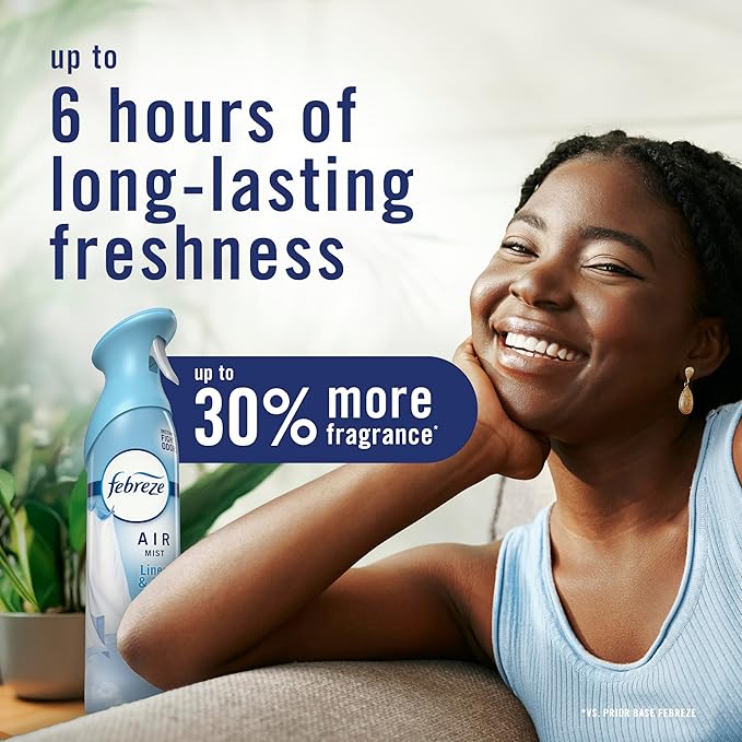 Febreze Air Mist, Air Freshener Spray, Odor Fighting Room Spray, Deodorizer for Home Bathroom Kitchen Apartment, Pet Odor Fighter Fresh Scent, 8.1oz (Pack of 3)