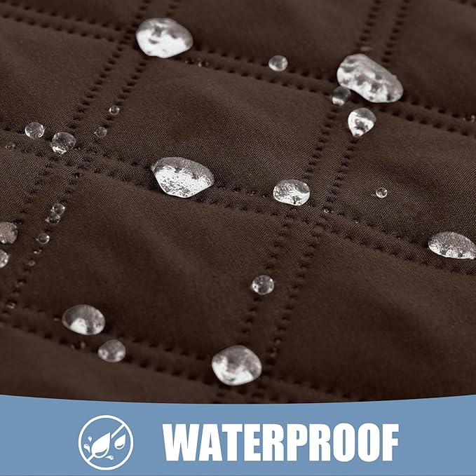 Smiry Waterproof Dog Bed Cover Pet Blanket, Soft Washable Dog Blanket for Furniture Bed Couch Sofa Reversible, Checkered (30"x80", Chocolate/Dark Grey)
