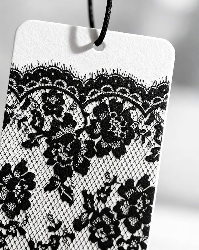 Car Air Freshener Cute Black Lace Bow Coquette Girly 5pcs Automotive Accessories Car Interior Hanging Scents Mirror Decor for Women Teen Girls