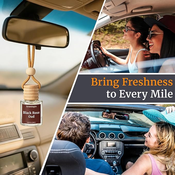 Car Air Freshener Hanging, 2 Pack Car Air Fresheners Diffuser - White Tea Fragrance Oil Diffuser for Car, Long Lasting Fragrance, Inspired by Shangri-La Hotel