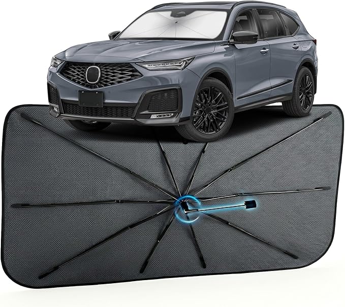 Car Windshield Sun Shade for Acura MDX 2021-2026 –[Reflective Coated Fabric] Sunshade Umbrella for Front Window, Car Shades Sun Visor Keep Car Cool and Protects Interior, 1:1 Exact Fit