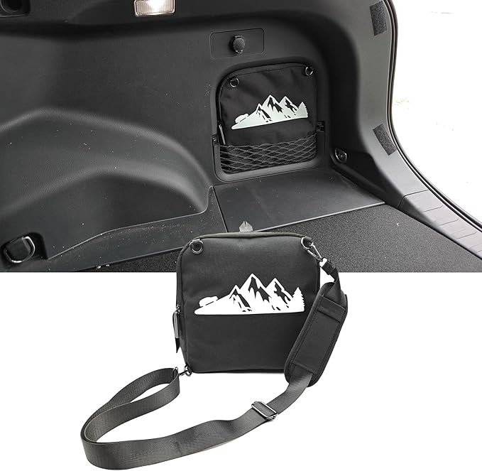 Trunk Upgrade, Trunk Organizer Pocket Multifunction Backpack, Trunk Cubby Storage bag，Cargo side pocket For Toyota Rav4 2025 2024 2023 2022 2021 2020 2019 Black, 1 pc