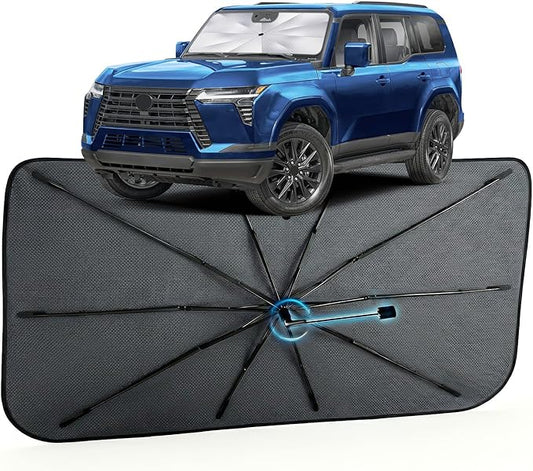 Car Windshield Sun Shade for Lexus GX 2024-2026 –[Reflective Coated Fabric] Sunshade Umbrella for Front Window, Car Shades Sun Visor Keep Car Cool and Protects Interior, 1:1 Exact Fit
