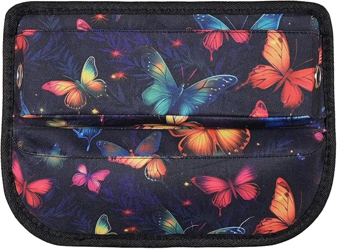 Universal Fit Car Seat Gap Filler Organizer Front Seat Set Divider Crevice Pockets Storage Box Auto Interior,Prevent from falling through gaps,Holds Glasses Phone key (2, Butterfly pattern)