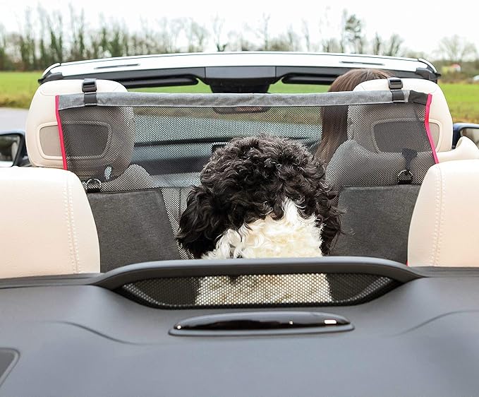 KONG Dog Car Barrier - Protective Mesh Net Car Seat Divider for Pets with Adjustable Straps