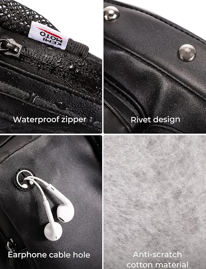 KEMIMOTO Motorcycle Backrest Bag Sissy Bar Driver Backrest Bags Organizer Kit Rider Back Rest Seat Pocket Compatible with CVO Road Glide Limited Tri Glide Touring Softail