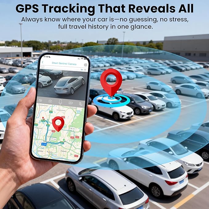 4G LTE Dual Dash Cam with 64GB Card, Front & Inside 2K Car Camera, Remote Live View, GPS, 24/7 Parking Guard, IR Night Vision, Two-Way Talk, App Alerts, Cloud/SD Storage, OBD Cable