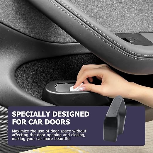 LUWU Car Trash Can Compatible with 2018-2025 Tesla Model3 & ModelY Interior Accessories with Lid Portable Mini Trash Bin Leak-proof (Right)