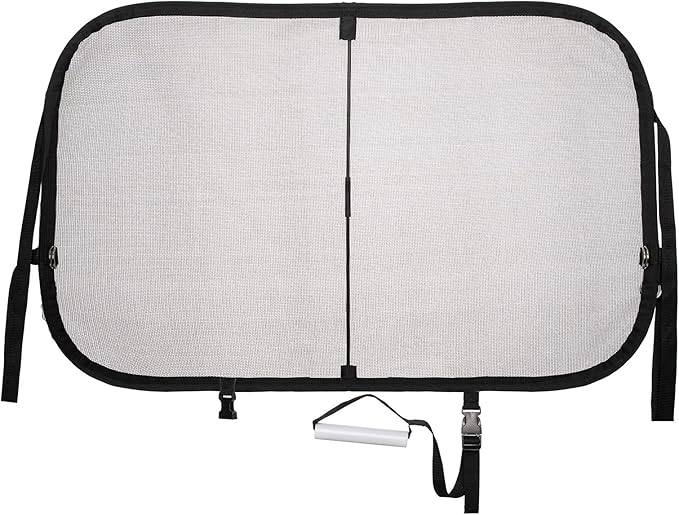 PetSafe Happy Ride Cargo Area Dog Barrier - See-Through Durable Mesh Material - Fits Most Cars, Minivans and SUVs - Keep Pets in The Back - Easy to Store in Vehicles