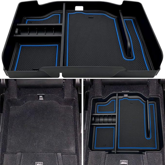 Center Console Organizer fit for Dodge RAM 1500 2500 3500 2025 2024 2023 2022 2021 2020 2019 Accessories Interior Storage Box Armrest Storage Tray (Blue) NOT FIT for 40/20/40 Split Bench Seat