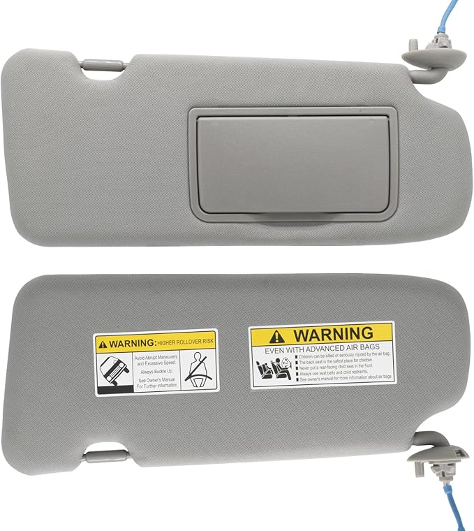NHILES Passenger Right Side Sun Visor Compatible with Honda CRV 2017 2018 2019 2020 2021 2022 Sunshade Number 83230TLAA12ZB Color: Gray