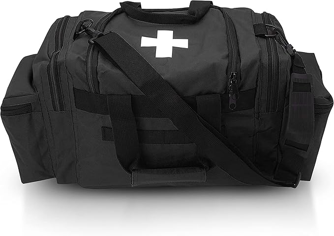 ASA TECHMED First Aid Responder EMS Emergency Medical Trauma Bag Deluxe, Black