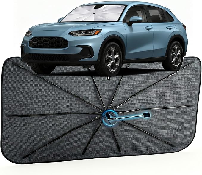 Car Windshield Sun Shade for Honda HR-V 2023-2026 –[Reflective Coated Fabric] Sunshade Umbrella for Front Window, Car Shades Sun Visor Keep Car Cool and Protects Interior, 1:1 Exact Fit