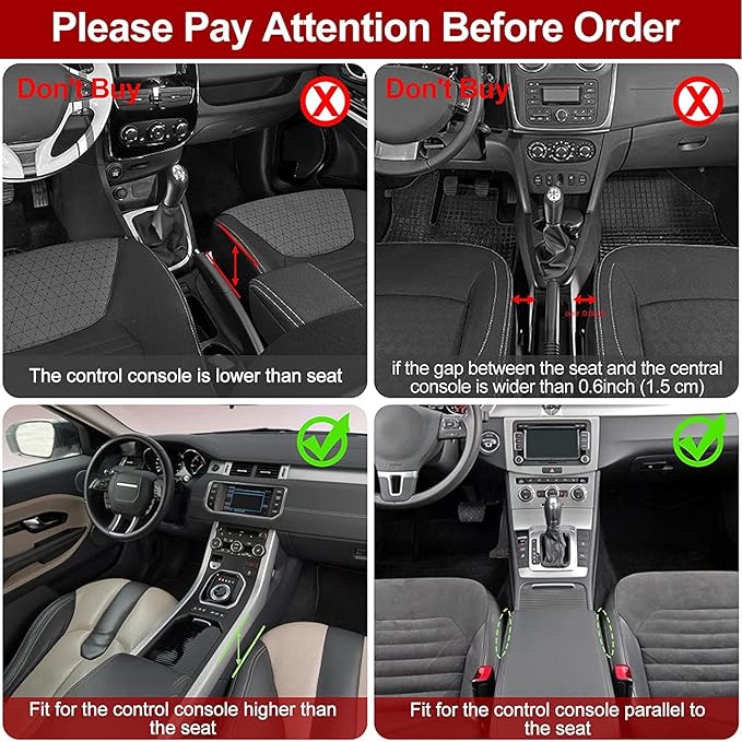 Ouzorp 2 Pack Car Seat Gap Filler Organizer, Multifunctional Car Seat Organizer, Auto Console Side Storage Box, Car Organizer Front Seat for Holding Phone, Car Pocket for Interior Essentials