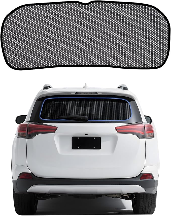 ZATOOTO Rear Window Sun Shade for Toyota RAV4 2019-2024, Visible Back Windshield Shades for Safety Driving UV Rays Protection Reduce Heat Mesh Window Shade for Baby in Car