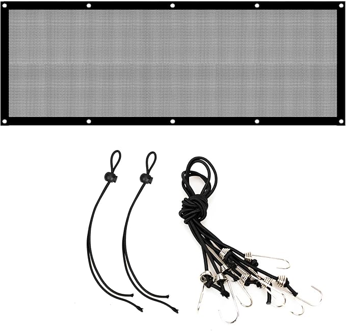 Car Pet Protection Net, 45.3in x 24.4in Mesh Obstacle Car Dog Barrier Net with Adjusting Rope and Hook, for Most Car SUV Pickup, Trucks and Vans