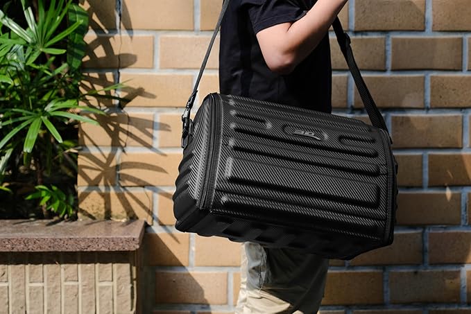 3D MAXpider Custom Fit Car Trunk Organizer (Black) - Handy Trunk Carbon Fiber (M) 18"x12"x12"