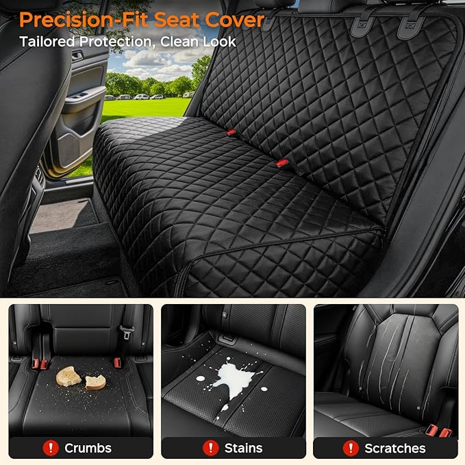 URPOWER Dog Car Seat Cover for Back Seat - Waterproof Car Seat Protector for Child Carseat & Pets, Nonslip Car Seat Covers for Cars, SUVs & Small Trucks