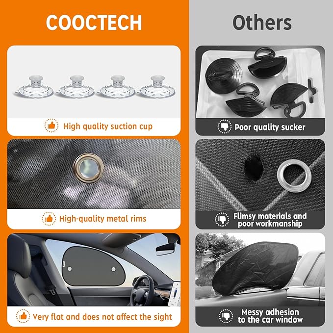 2026 New Upgrade Car Window Shades for Side Window 25"X15"(2 Pack),Car Window Shade for Baby Suction Cup,Sun Shade Side Window Can Blocks 99.98% UVR