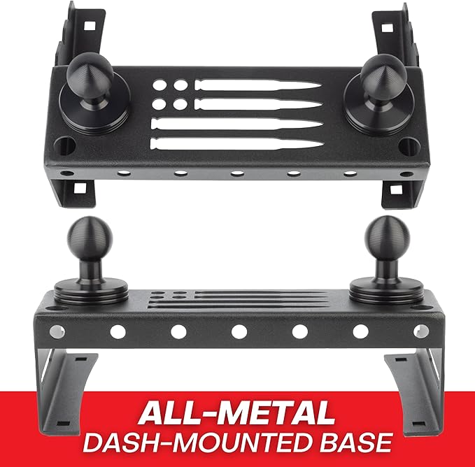 Bulletpoint Metal Dash Mount Phone Holder Compatible with 2015-2020 Ford F150 & 2017-2022 F250/F350 Super Duty - Dual 20mm Ball Dash F150 Phone Mount (Magsafe Compatible)