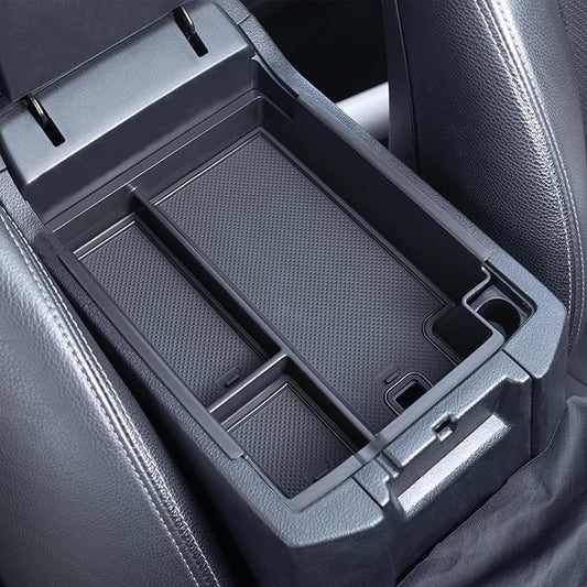 JKCOVER Center Console Full Organizer Tray Compatible with Toyota 4Runner 2010-2020 2021 2022 2023 2024 Accessories,Insert Armrest Box Secondary Storage ABS Black Materials