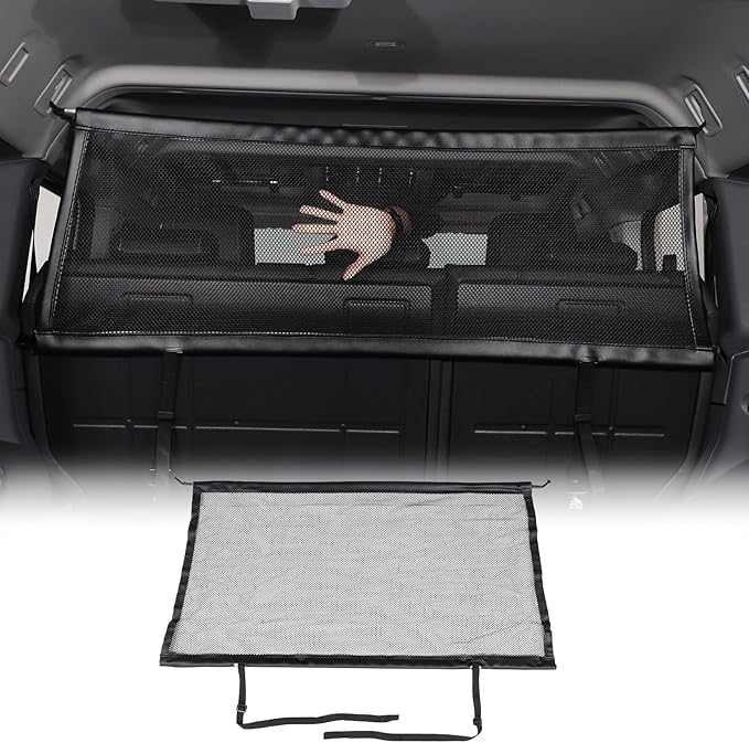 Trunk Cargo Barrier Compatible with Ineos Grenadier 2020-2024, Adjustable Elastic Luggage Net, Travel Car Dog Barrier Net Partition Door Restraint Fence, Guard Blocks Access to Car Front Seats