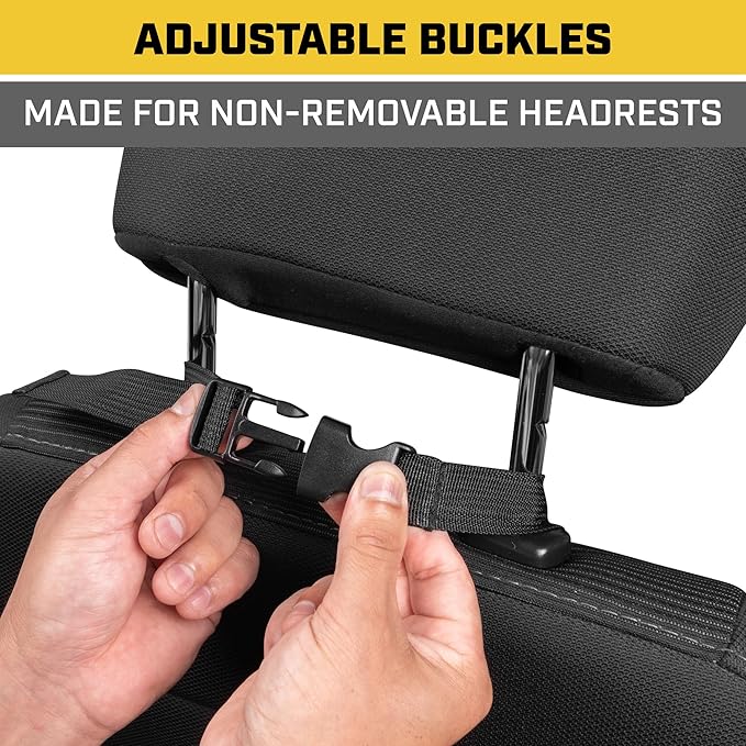 CAT® Car Seat Organizer & Trash Can Cooler Bundle – Portable Seat Caddy with Adjustable Straps + 2.4 Gallon Leak-Proof Hanging Trash Bin with Waterproof Liner, Car Accessories for Cars Trucks SUVs