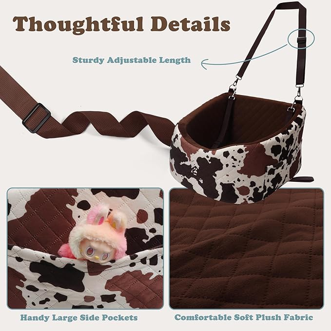 Dog Car Seat for Small & Medium Dogs - Crash-Protective, Non-Slip, Protects Car Interior, Detachable & Washable