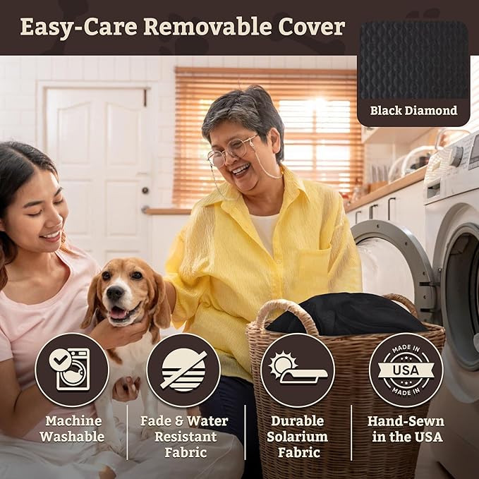 Snoozer Dog Car Seat: Lookout I Dog Booster Car Seat for Pets up to 18lbs, Helps Alleviate Travel Sickness & Fear for Dogs, Removable Washable Cover – Black Diamond, Size Small