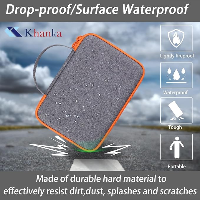khanka Hard Storage Case for WOLFBOX MF200 Electric Air Duster, Compatible with Wolfbox MF200 Air Compressor and Accessories, Case Only