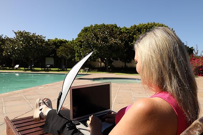 TopShade Laptop Sun Shade - Flexible, Adjustable, and Portable