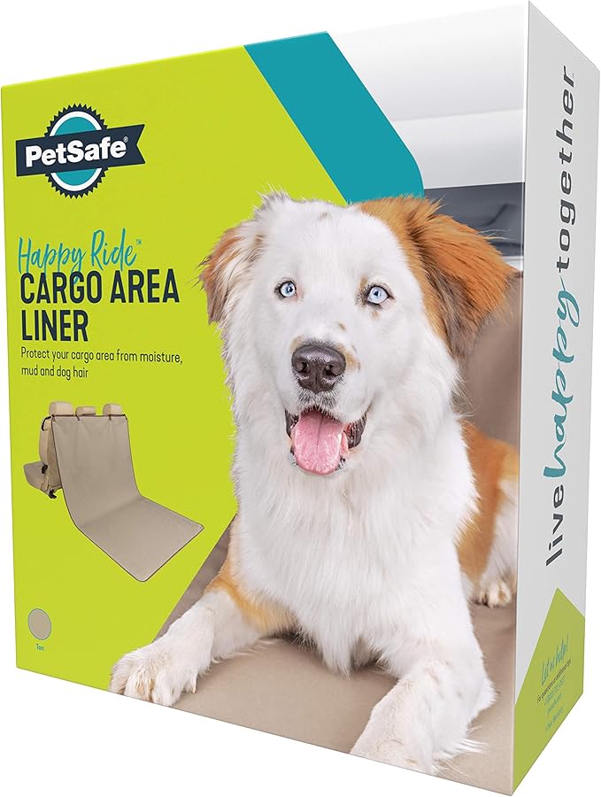 PetSafe Happy Ride Waterproof Cargo Area Cover for Dogs and Pets - Fits Cars, Trucks and SUVs - Waterproof Area Protection - Tan