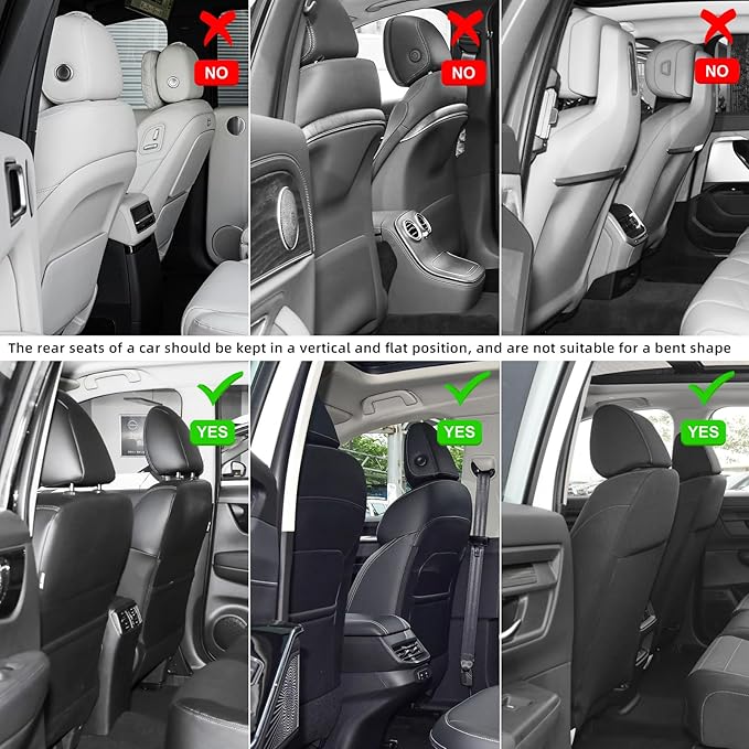TAIKOO Seat Back Protector,Preventing the Impact of Children Stepping on the Seat Backrest,Beautiful appearance and easy to clean,black (Blue-2 pcs)