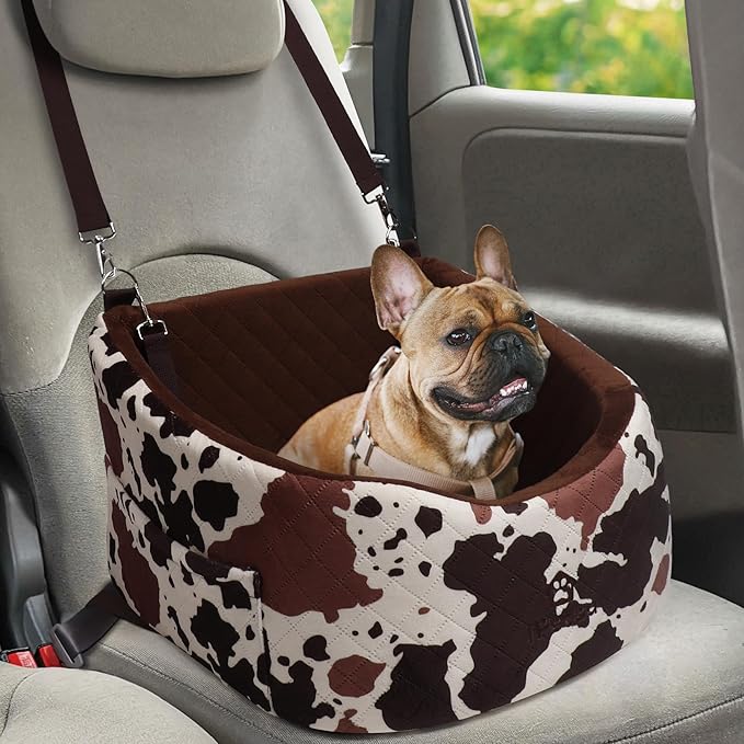Dog Car Seat for Small & Medium Dogs - Crash-Protective, Non-Slip, Protects Car Interior, Detachable & Washable