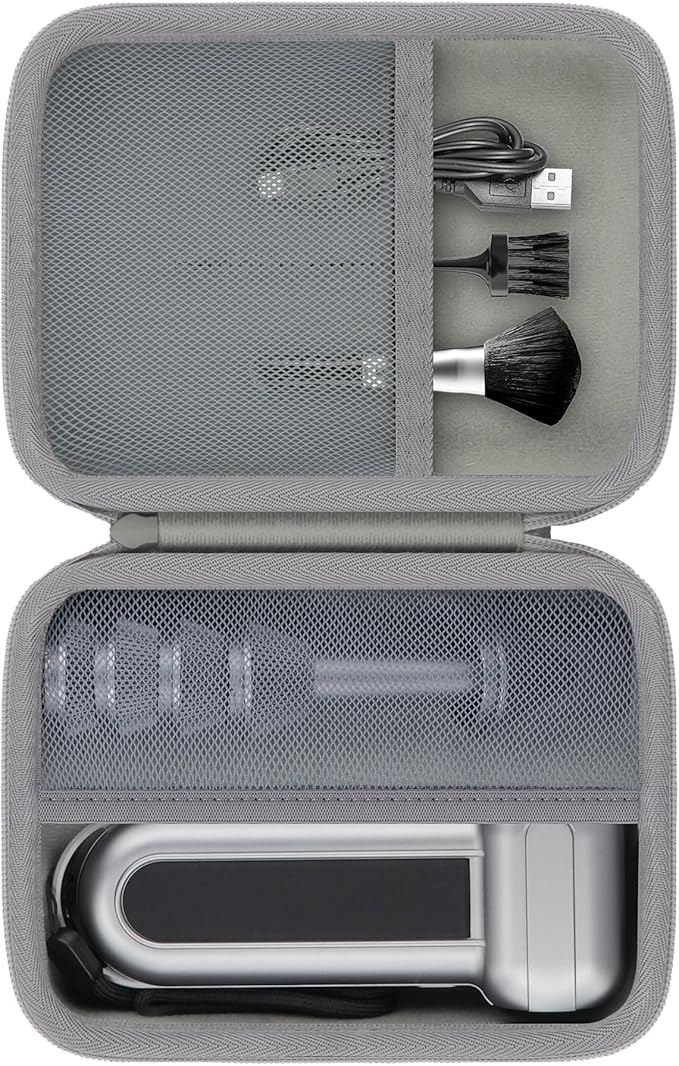 khanka Case for WOLFBOX MF100 /MF50/MF60 /MF70 Electric Air Duster,Hard Storage Bag Compatible with Wolfbox MF100 MF50 Compressed Air Duster and Accessories,Case Only（Gray）