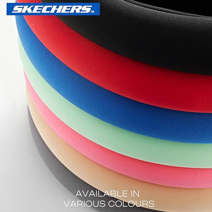 Skechers Steering Wheel Cover, Memory Foam Car Steering Wheel Cover,14.5-15inch Anti-Slip Safety Comfortable Desgin, Universal Accessory for Diverse Cars, Truck,SUV (Black & Blue)