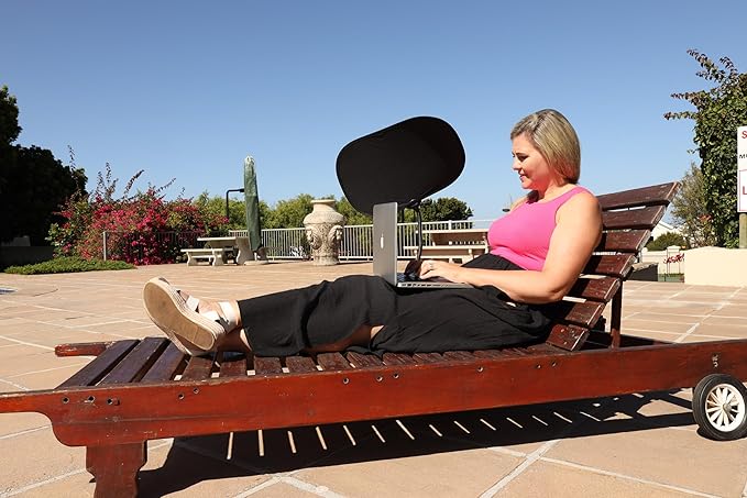 TopShade Laptop Sun Shade - Flexible, Adjustable, and Portable