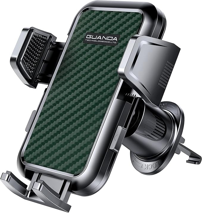 [2026 New] Car Vent Phone Mount, [Upgrade Hook Clip Never Shake] Adjustable 360 Rotation Vent Clip Car Phone Holder Mount, Big Phone & Thick Case Friendly Fit for All iPhone, Samsung & Cell Phone