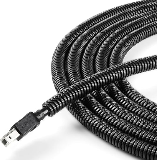 Split Wire Loom 1/4 Inch, 25FT Wire Protector Tubing for Cords, Black Flexible Wire Conduit Cover, Cord Protectors from Pets No Chew Electric Wire Cover