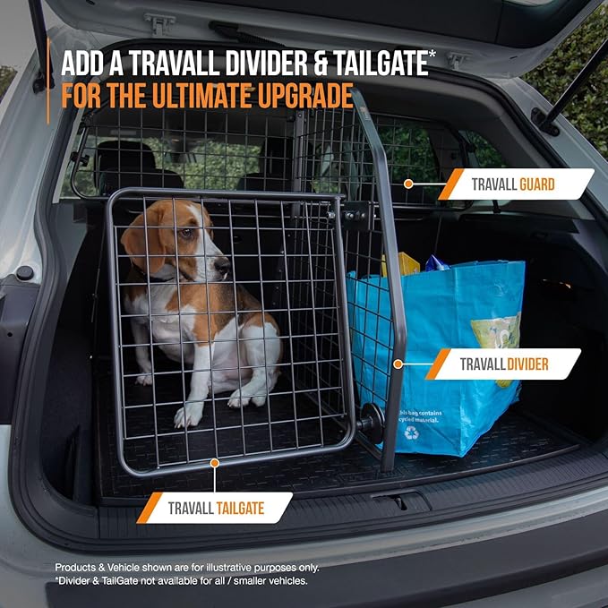 TRAVALL Compatible with Subaru Solterra (2022+) Dog Car Barrier Guard Custom Fit Accessory Heavy Duty Steel Mesh Trunk Divider Safety Travel Premium Luggage Cargo Barrier Backseat Protection